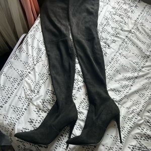 Black thigh high Steve Madden boots, size 8.5